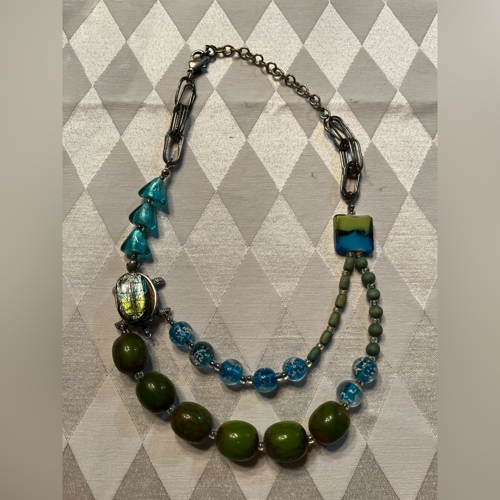 Chicos choker necklace with turtle